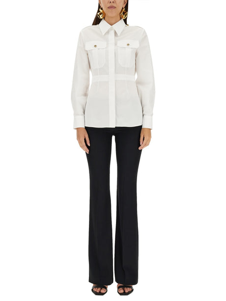 ALEXANDER McQUEEN Cotton Shirt with Front Button Closure for Women