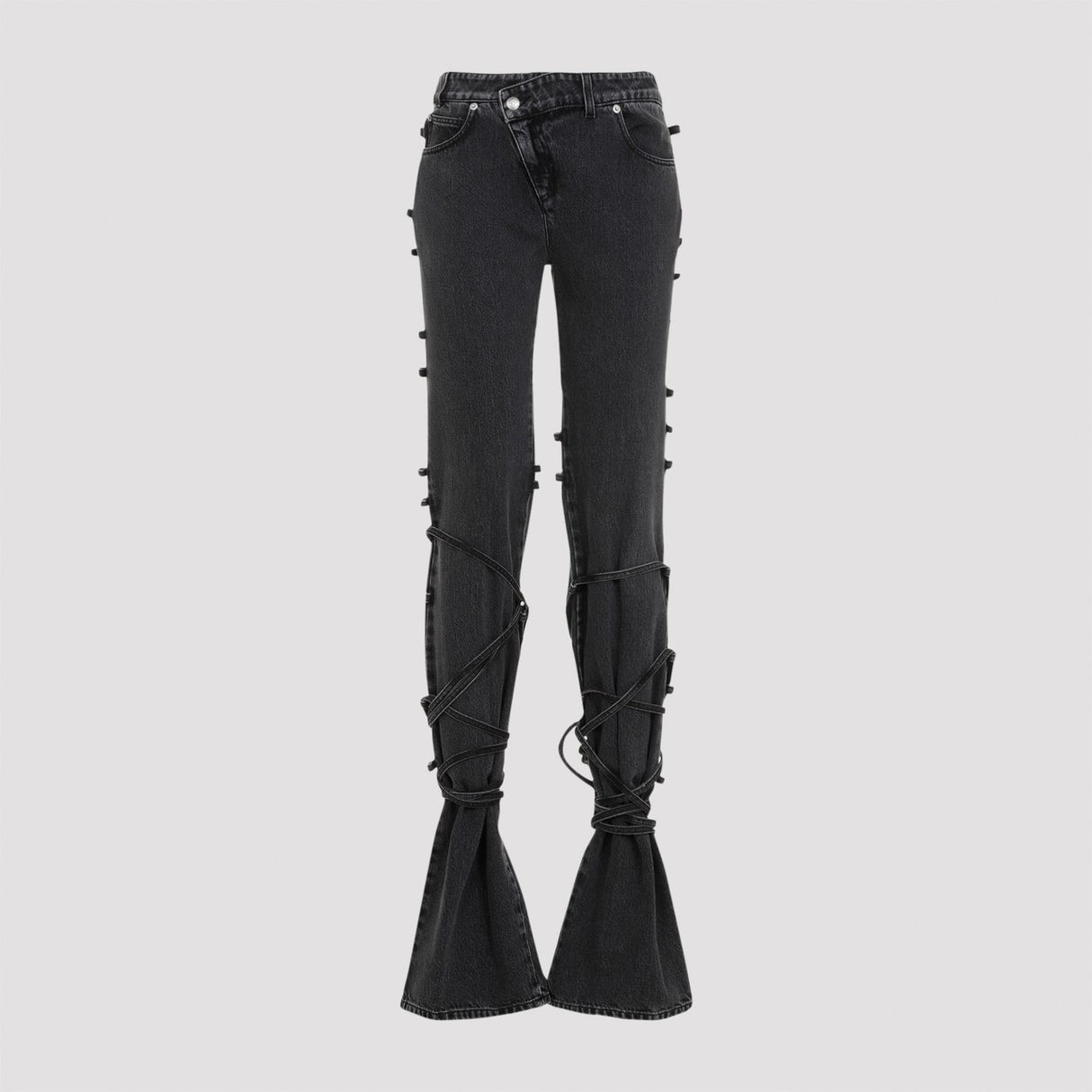 ALEXANDER MCQUEEN Tied High-Waisted Jeans