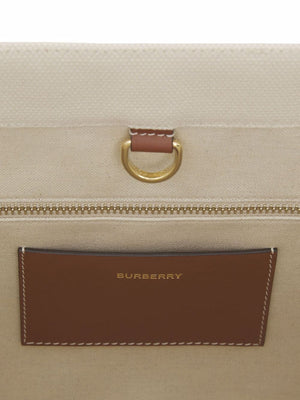 BURBERRY 女性用タン色コットン100%トートバッグ | FW24コレクション