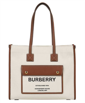 BURBERRY 女性用タン色コットン100%トートバッグ | FW24コレクション