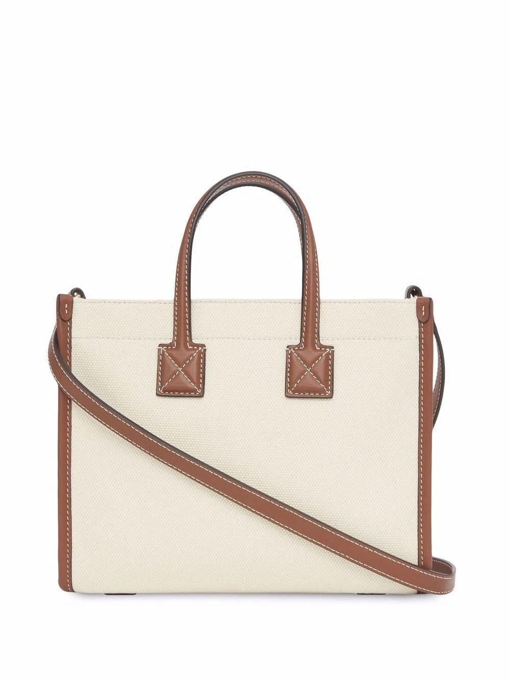 BURBERRY Chic Mini Canvas Tote Handbag