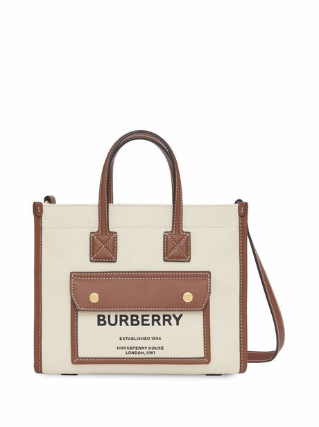 BURBERRY Mini Pocket Detail Tote Handbag