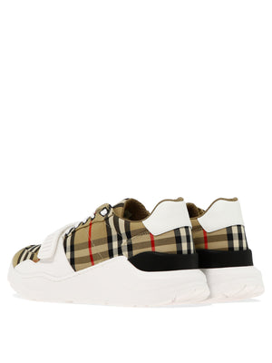 BURBERRY Vintage Check Fabric Sneakers for Men