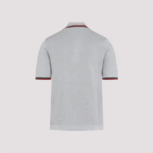 GUCCI Metallic Lame Polo for Men - SS25