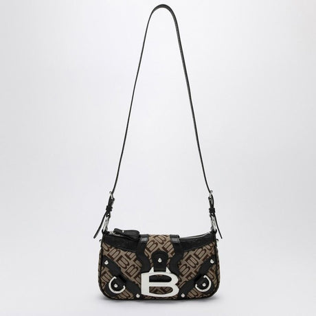 BALENCIAGA Mini Shoulder Handbag with Crocodile and Python Detailing