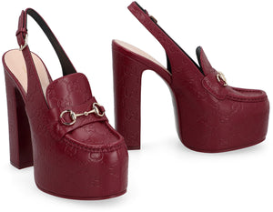 GUCCI Platform Loafers with Slingback Design