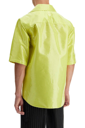 ALEXANDER MCQUEEN Short-Sleeved Canvas Tarp Shirt - Size 15 1/2