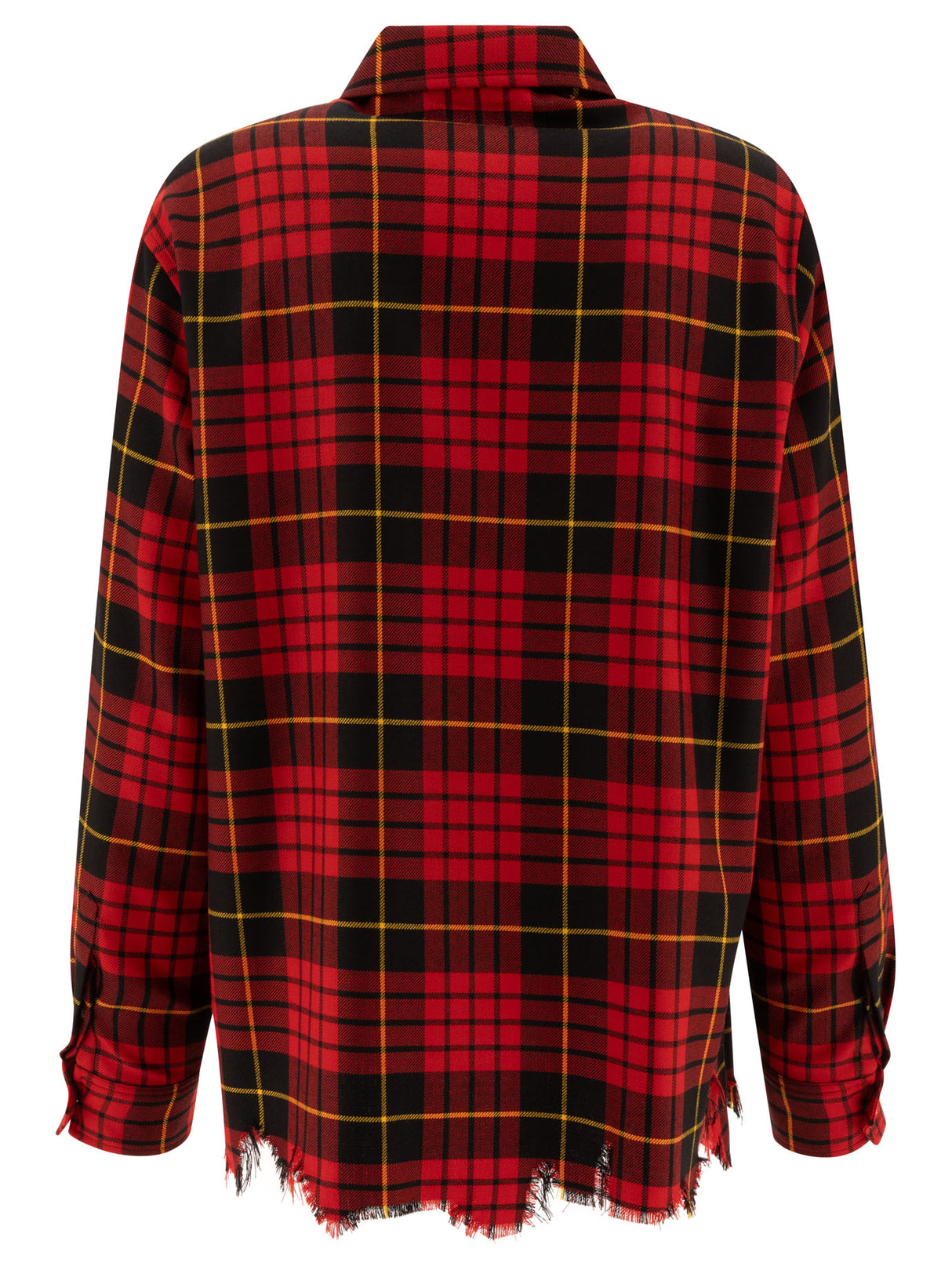 ALEXANDER MCQUEEN Distressed Tartan Overshirt for Men - Regular Fit