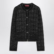 GUCCI Checkered Design Wool and Lamé Cardigan for Women