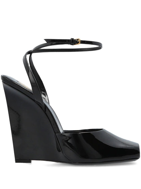 SAINT LAURENT The Scandale Wedge Sandals - Women's Adjustable Ankle Strap