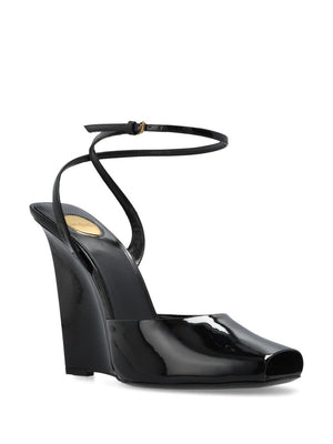 SAINT LAURENT The Scandale Wedge Sandals - Women's Adjustable Ankle Strap