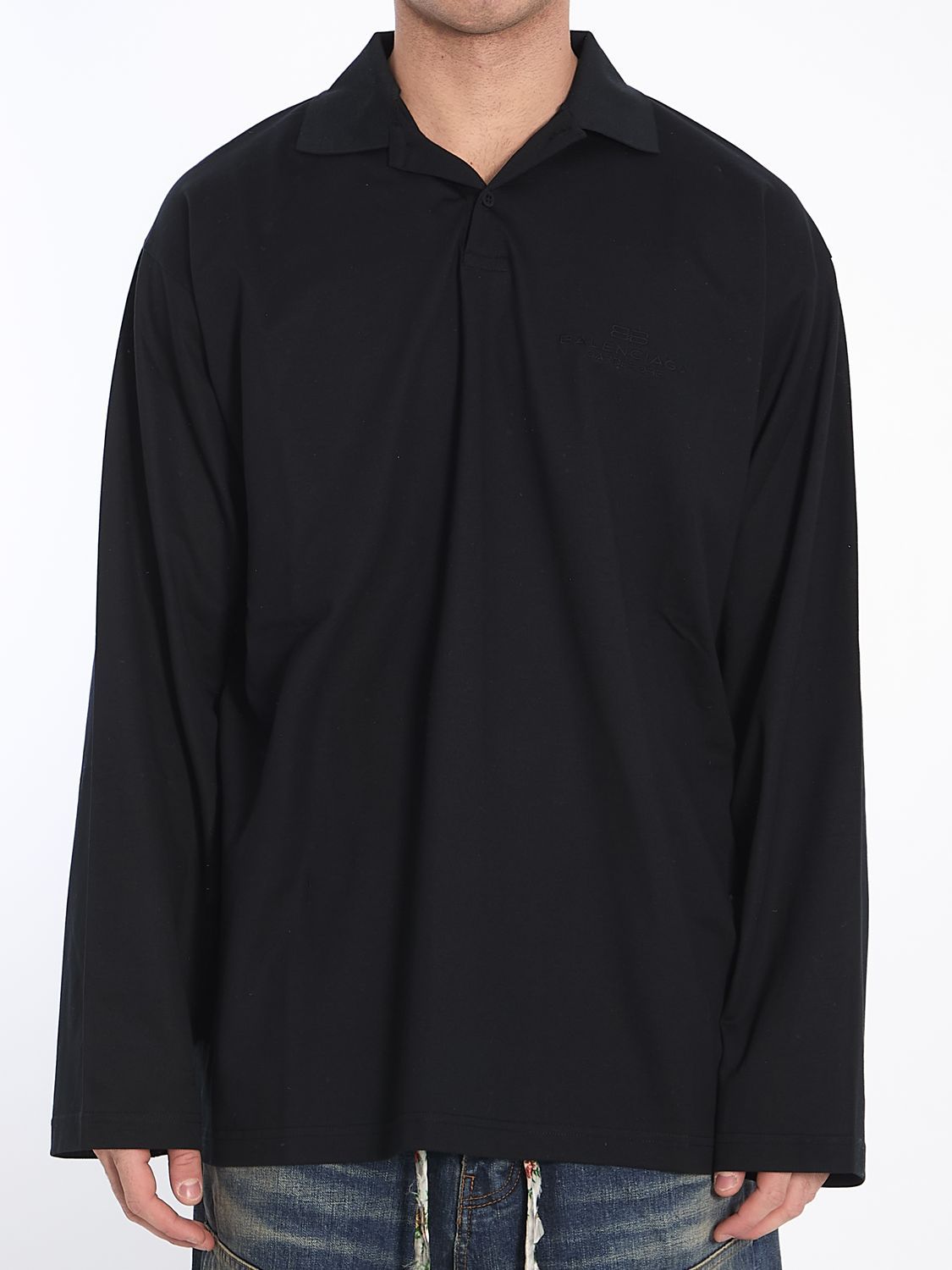 BALENCIAGA Long Sleeve Polo for Men - SS25 Collection