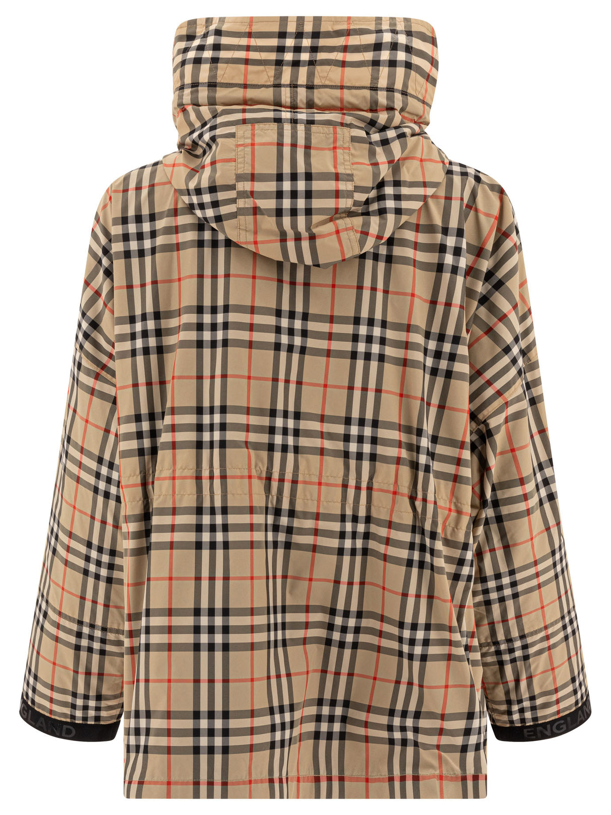 BURBERRY Checkered Design Drawstring Jacket for Women