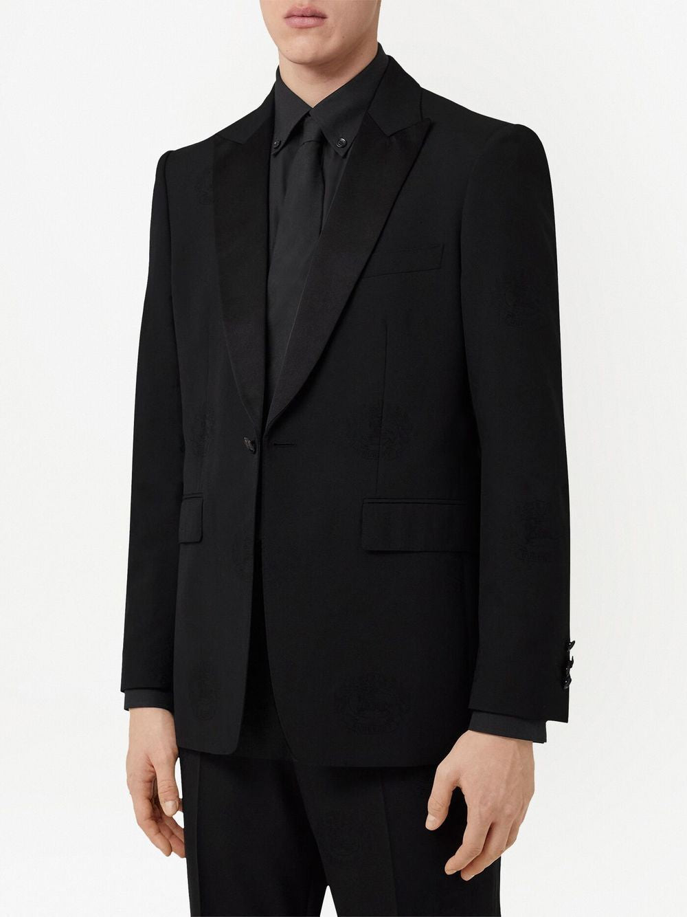 BURBERRY Oak Leaf Crest Tuxedo Jacket - Size 50