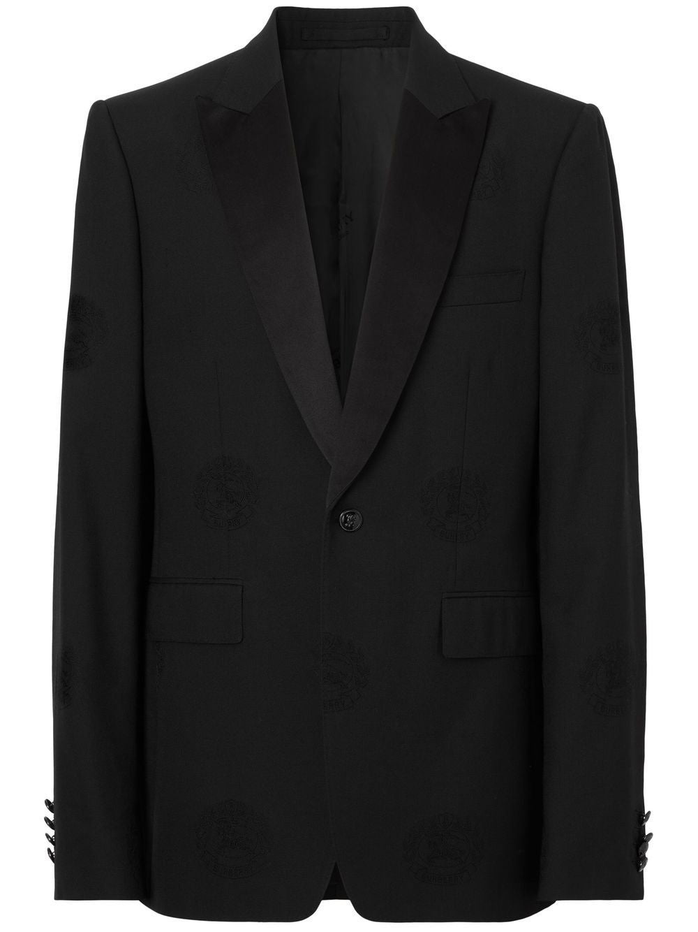 BURBERRY Oak Leaf Crest Tuxedo Jacket - Size 50