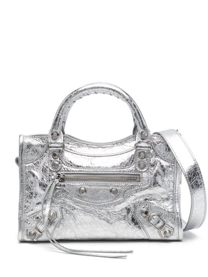 BALENCIAGA Mini Handcrafted Leather City Handbag