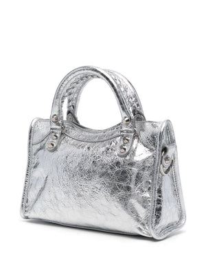 BALENCIAGA Mini Handcrafted Leather City Handbag