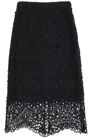 BURBERRY Lace Pencil Skirt - Below-the-Knee Fit