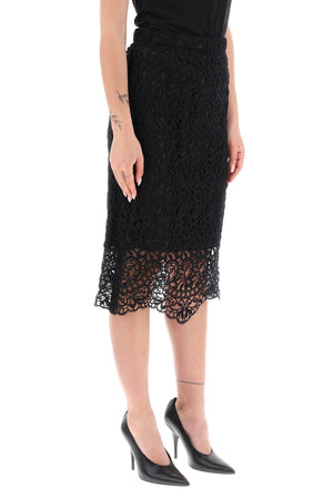 BURBERRY Lace Pencil Skirt - Below-the-Knee Fit