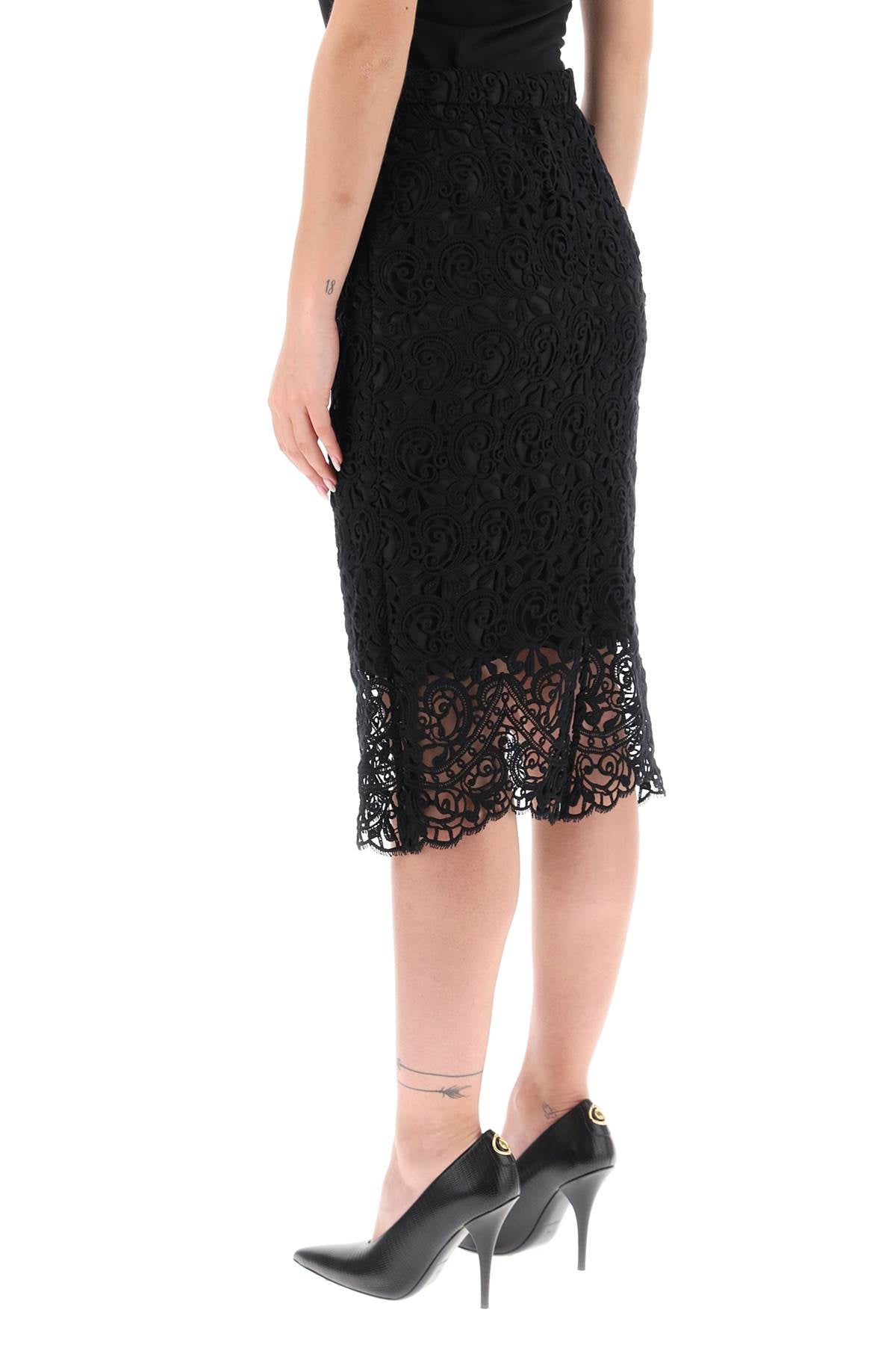 BURBERRY Lace Pencil Skirt - Below-the-Knee Fit