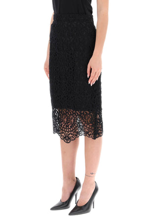 BURBERRY Lace Pencil Skirt - Below-the-Knee Fit