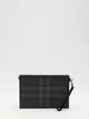 BURBERRY Check Pouch Handbag - 30X3.5X20CM