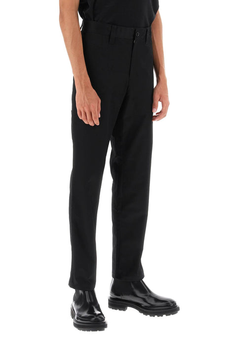 BURBERRY Men's Black Cotton Cargo Pants for Fall 2023