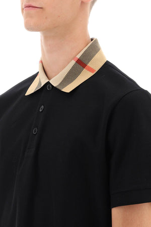 BURBERRY Classic Check Collar Polo Shirt - Size L