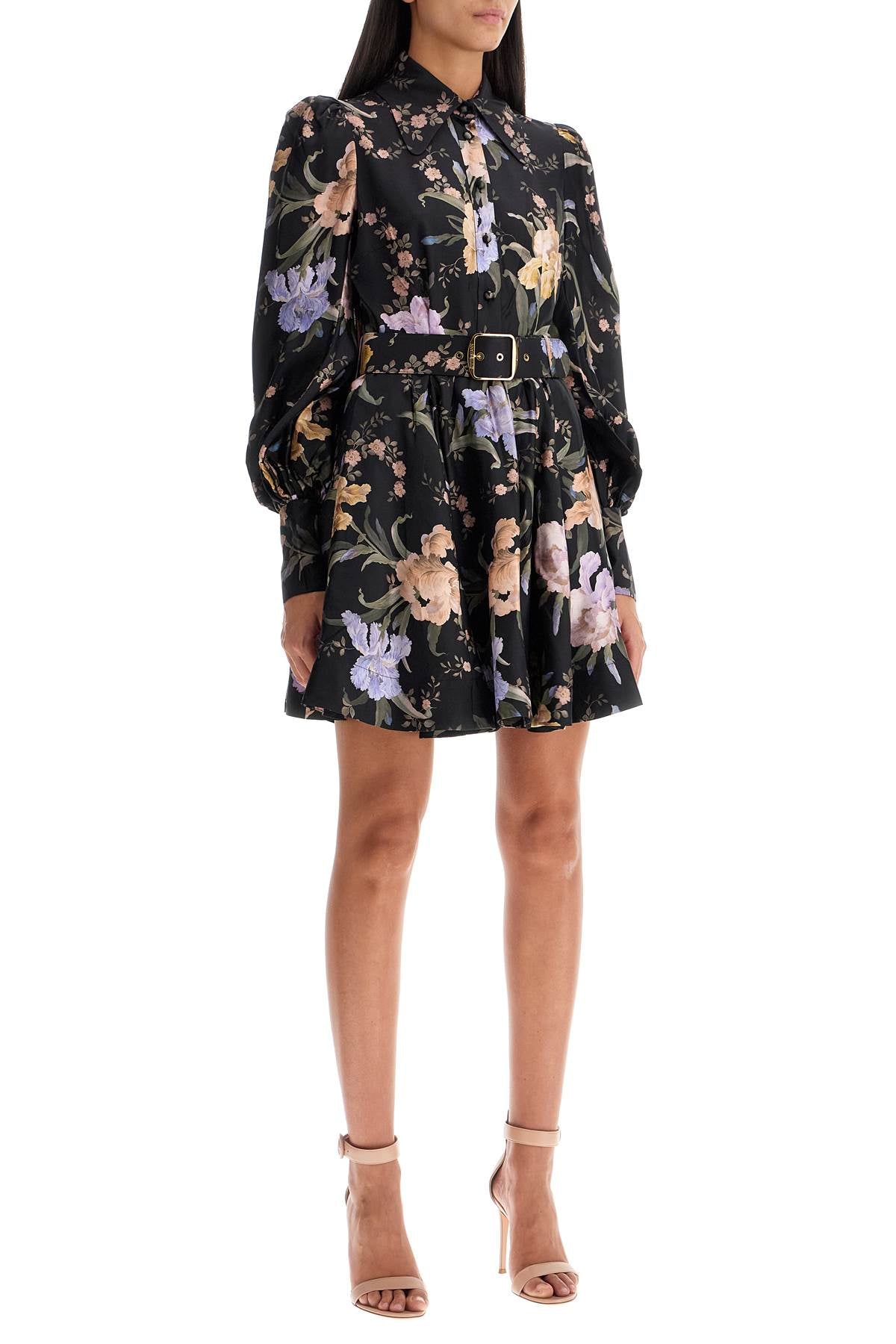 ZIMMERMANN Floral Print Mini Chemisier Dress - Size 0