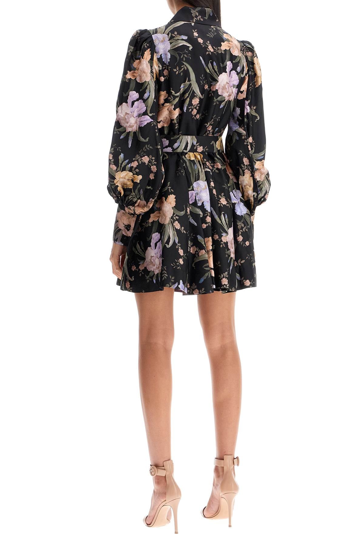 ZIMMERMANN Floral Print Mini Chemisier Dress - Size 0