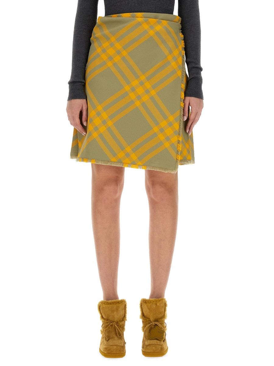 BURBERRY Wool Blend Kilt - Size 6 UK