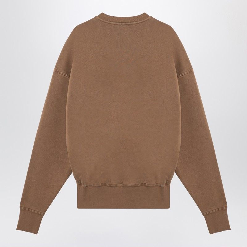 SAINT LAURENT Plush Cotton Crewneck Sweatshirt