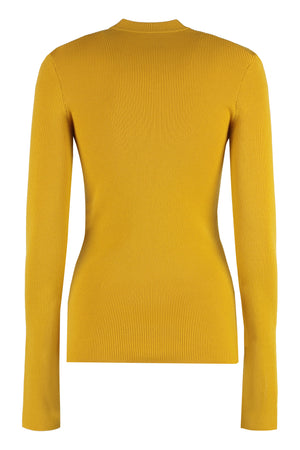 BURBERRY Mustard Wool Blend Pullover for Women