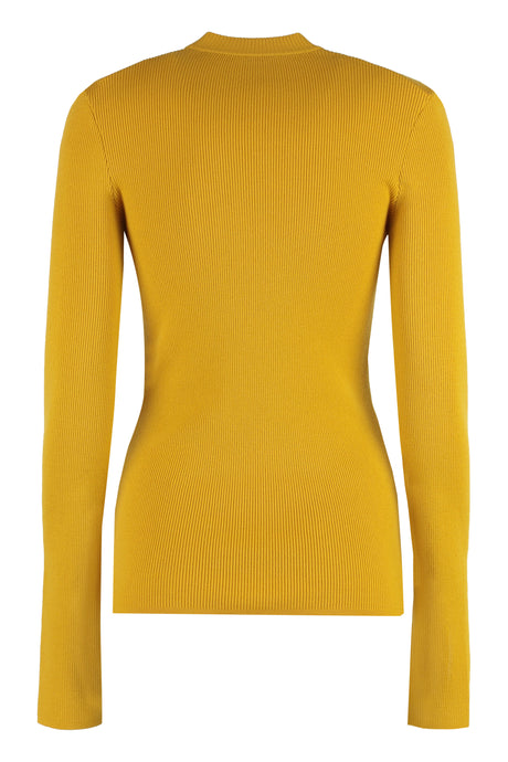 BURBERRY Mustard Wool Blend Pullover for Women