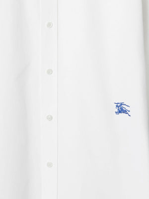 BURBERRY Cotton Poplin Shirt with Equestrian Design