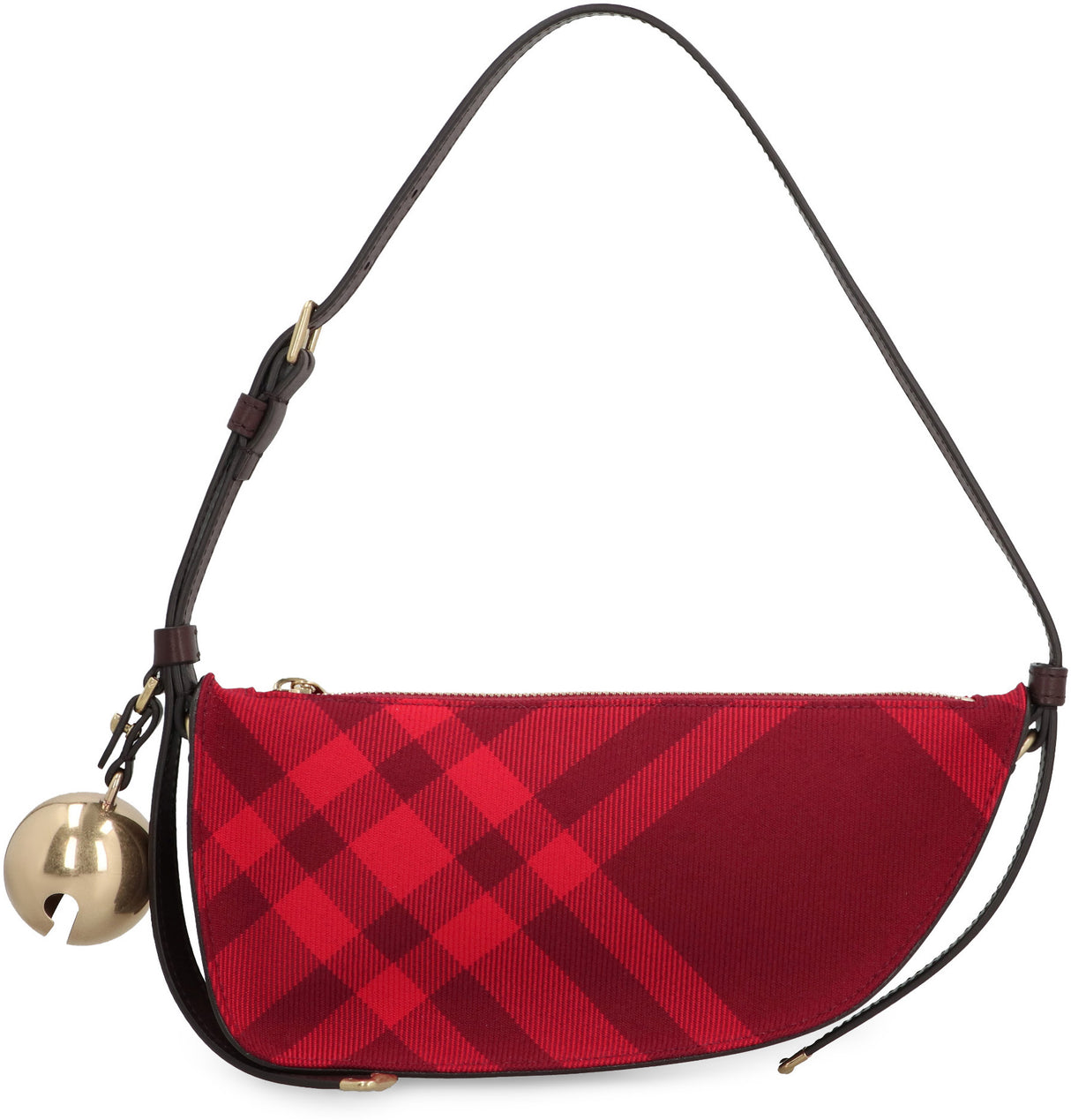 BURBERRY Red Shield Fabric Shoulder Bag - FW23 Collection