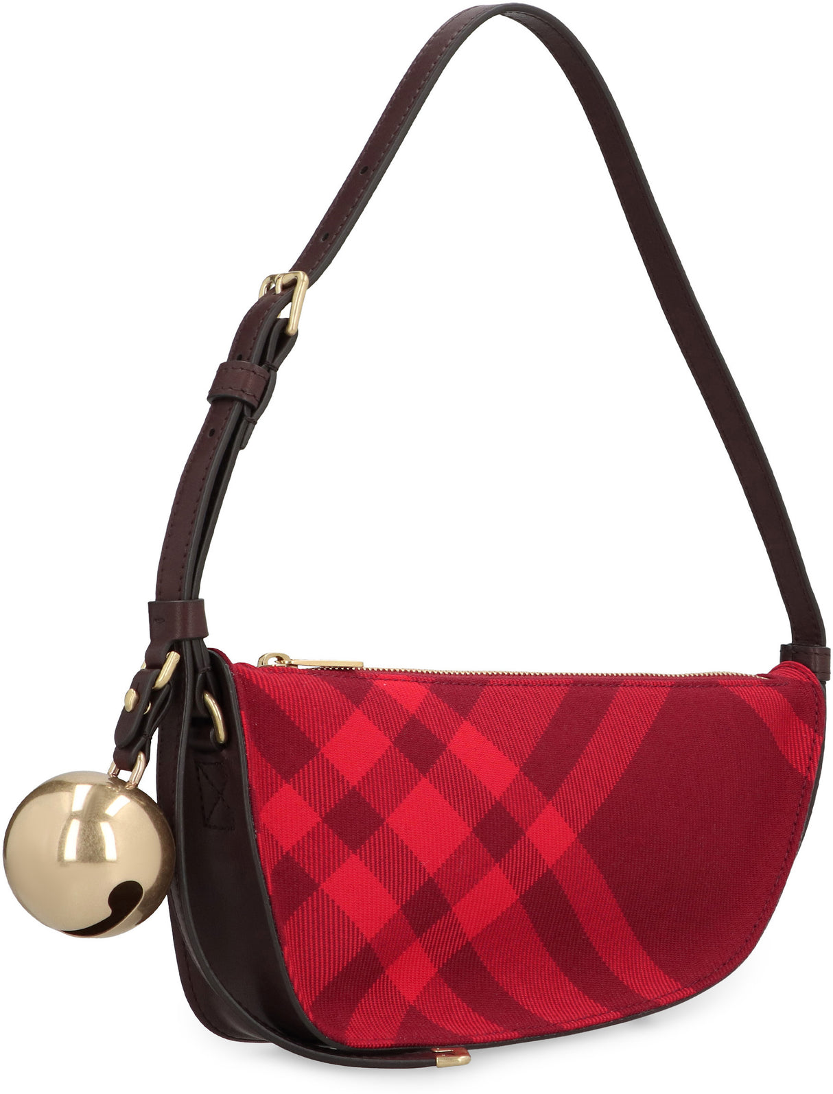 BURBERRY Red Shield Fabric Shoulder Bag - FW23 Collection