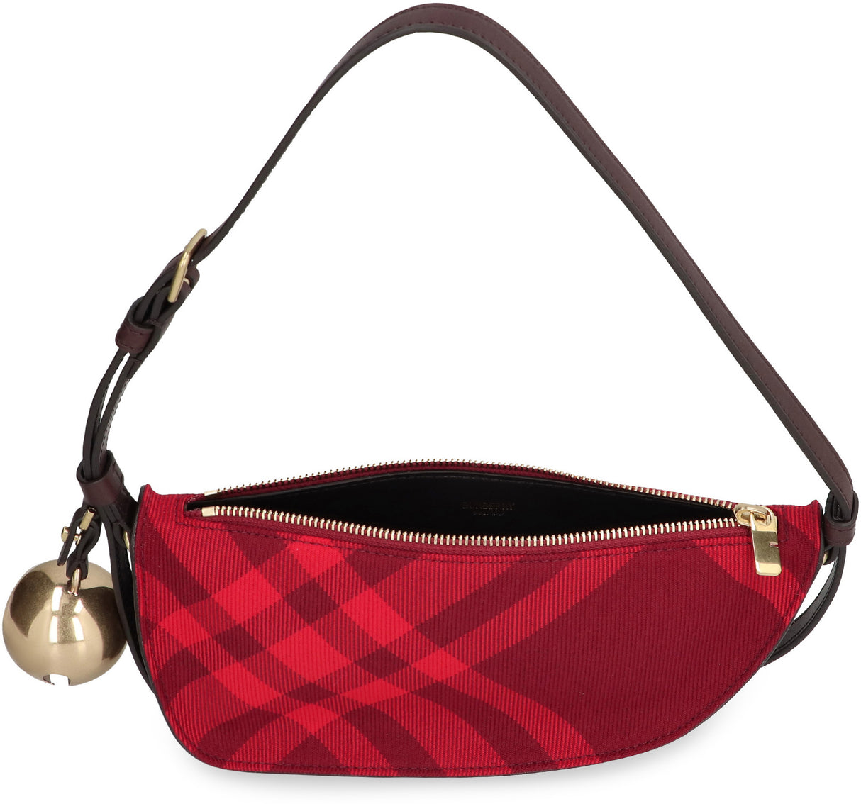 BURBERRY Red Shield Fabric Shoulder Bag - FW23 Collection