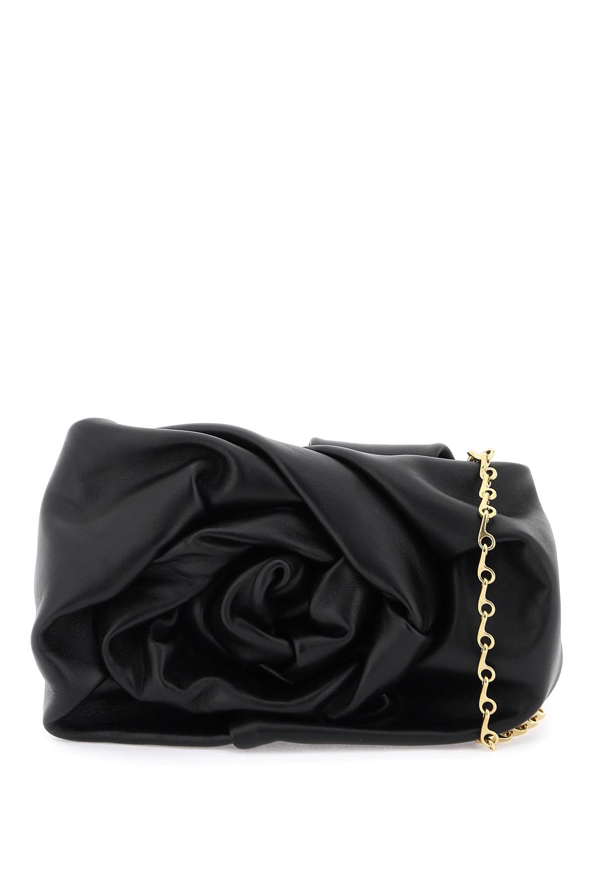 BURBERRY Elegant Lambskin Handbag with Rose Detail