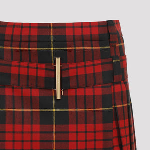 ALEXANDER MCQUEEN Tartan Wool Mini Skirt