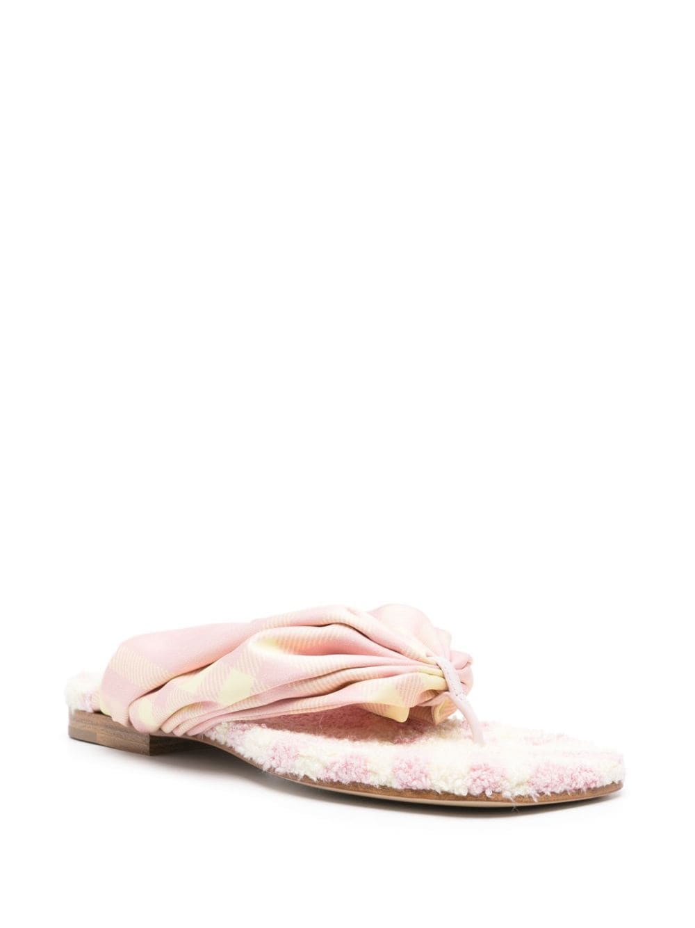 BURBERRY Checked Thong Sandals for Women