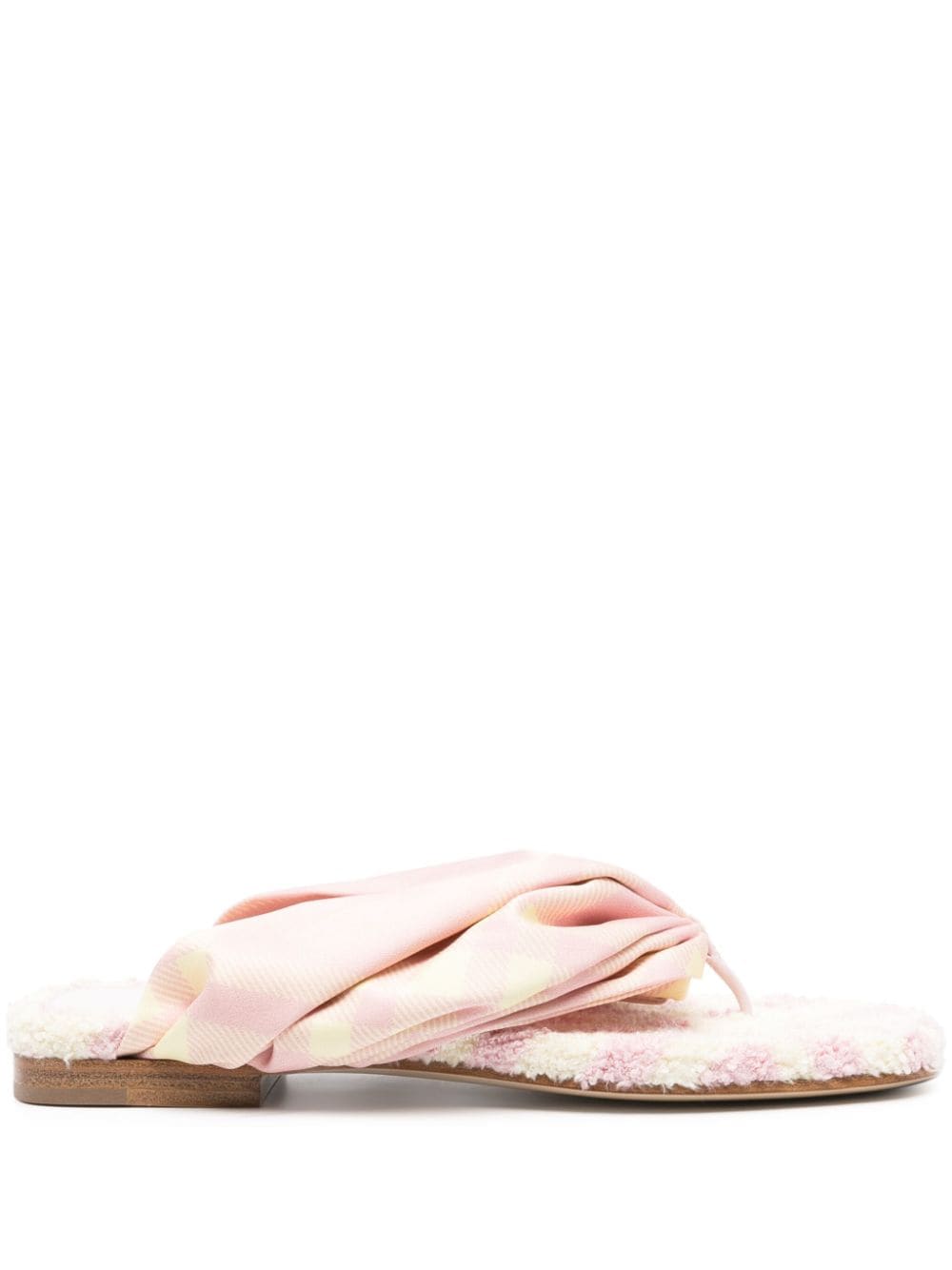 BURBERRY Checked Thong Sandals for Women