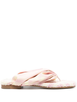 BURBERRY Checked Thong Sandals for Women