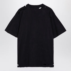 BALENCIAGA ビッグシルエット地球Tシャツ - ウォッシュドブラック