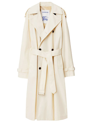 BURBERRY Light Beige Cotton Double-Breasted Trenchcoat for Women