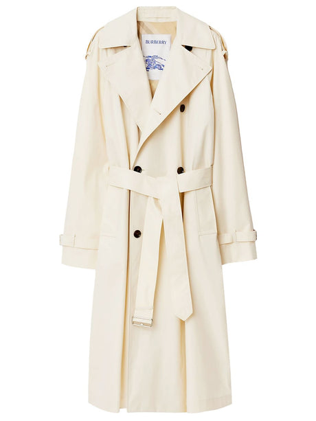 BURBERRY Light Beige Cotton Double-Breasted Trenchcoat for Women