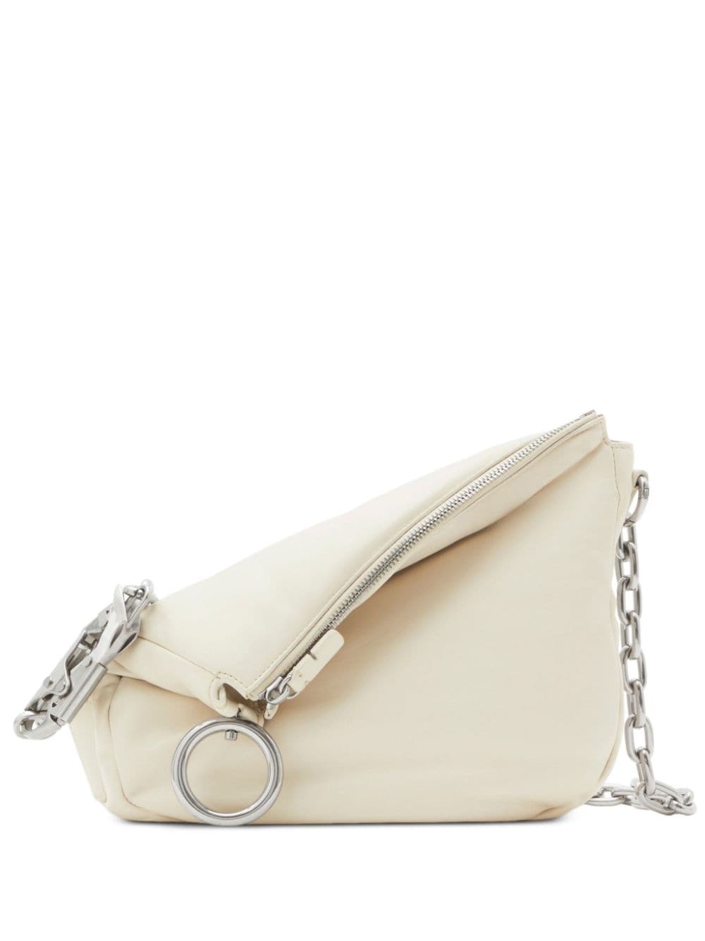 BURBERRY Mini Leather Shoulder Handbag with Ring Detail