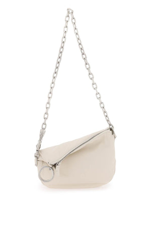 BURBERRY Mini Leather Shoulder Handbag with Ring Detail