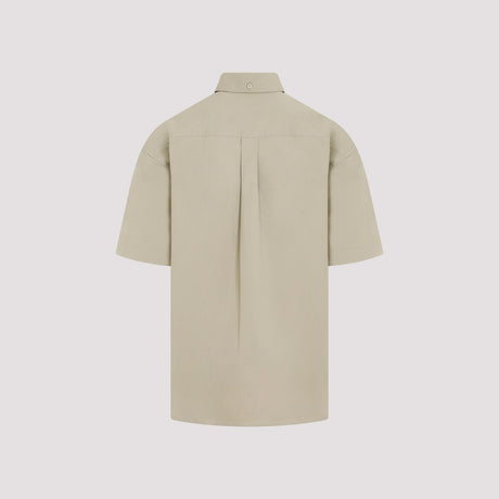 BURBERRY SS24 緑色のメンズコットンシャツ