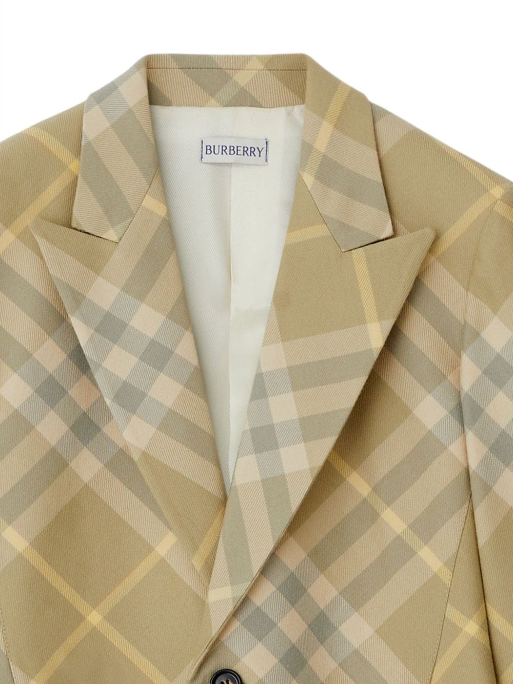 BURBERRY Tailored Plaid Wool Blazer Jacket for Women | SS24 Collection